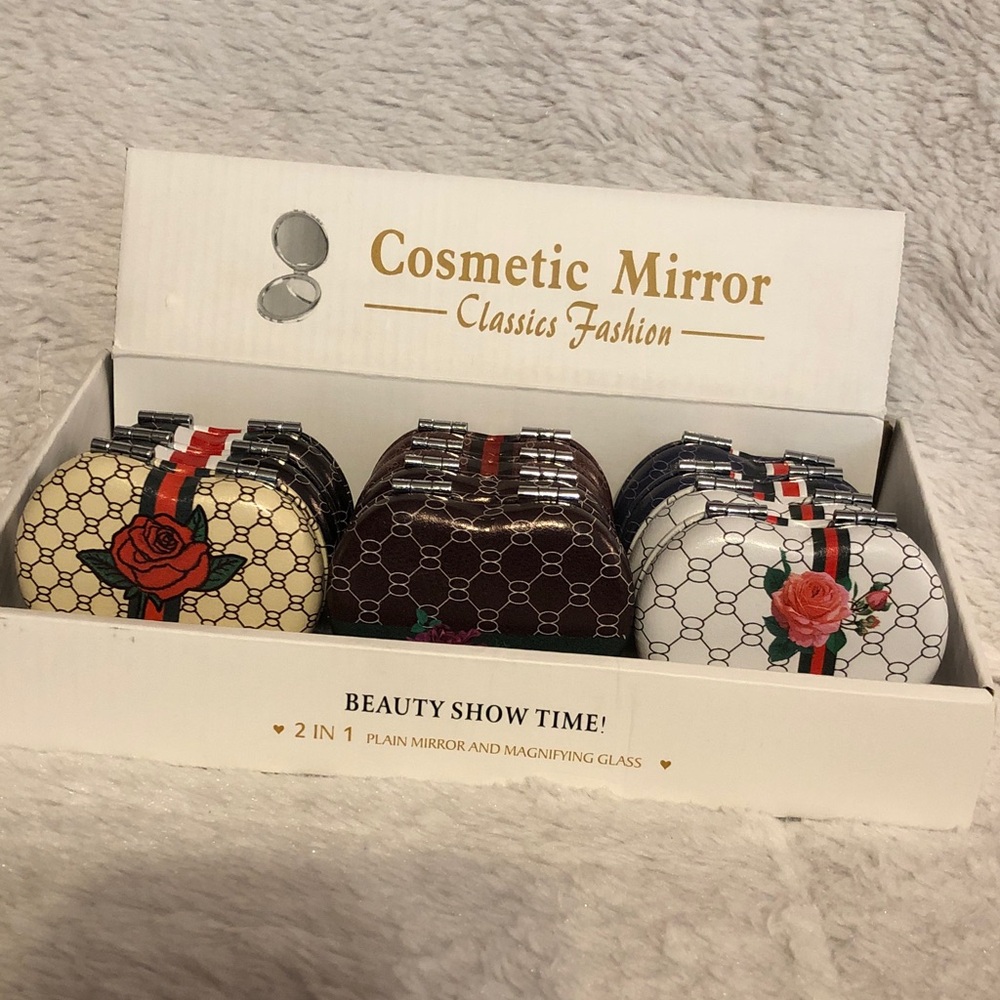 Floral Patterned Cosmetic Mirror (pick a color) - Picture 9 of 10